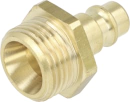 Produktbild: Druckluftstecker G 1/2-14 AG, NW, Messing, Abdichtung durch PVC-Dichtring
