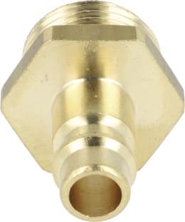 Produktbild: Druckluftstecker G 1/2-14 AG, NW, Messing, Abdichtung durch PVC-Dichtring