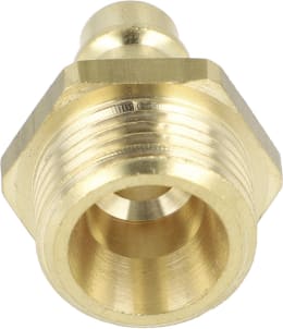 Produktbild: Druckluftstecker G 1/2-14 AG, NW, Messing, Abdichtung durch PVC-Dichtring
