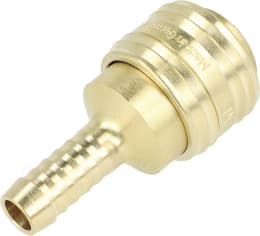 Produktbild: Druckluftmuffe Tülle 9 mm, Euro NW 7,2, Messing, Ventilart einseitig absperrend