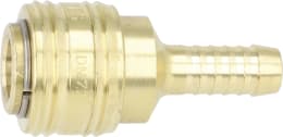 Produktbild: Druckluftmuffe Tülle 9 mm, Euro NW 7,2, Messing, Ventilart einseitig absperrend