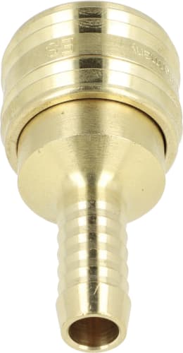 Produktbild: Druckluftmuffe Tülle 9 mm, Euro NW 7,2, Messing, Ventilart einseitig absperrend