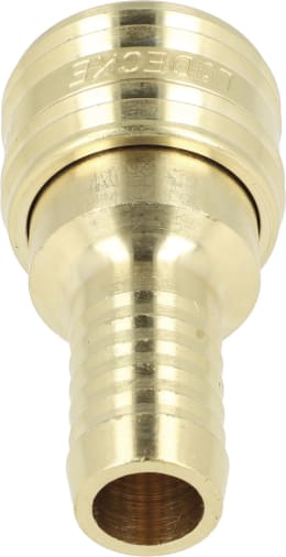 Produktbild: Druckluftmuffe Tülle 13 mm, Euro NW 7,2, Messing, Ventilart einseitig absperrend