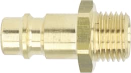 Produktbild: Druckluftstecker G 1/4-19 AG, NW, Messing, Abdichtung durch PVC-Dichtring
