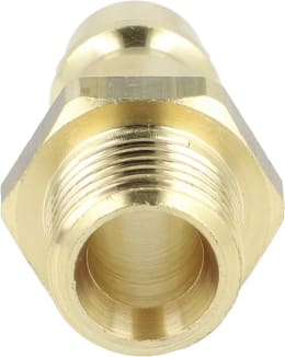 Produktbild: Druckluftstecker G 1/4-19 AG, NW, Messing, Abdichtung durch PVC-Dichtring