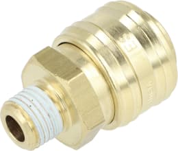 Produktbild: Druckluftmuffe G 1/4-19 AG, Euro NW 7,2, Messing