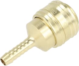 Produktbild: Druckluftmuffe Tülle 6 mm, Euro NW 7,2, Messing, Ventilart einseitig absperrend