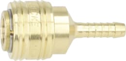 Produktbild: Druckluftmuffe Tülle 6 mm, Euro NW 7,2, Messing, Ventilart einseitig absperrend