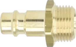 Produktbild: Druckluftstecker G 3/8-19 AG, NW, Messing, Abdichtung durch PVC-Dichtring