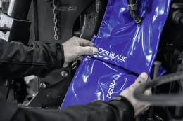 Lifestyle: DERBLAUE® Rutsche L x B: 50 x 30/20 cm