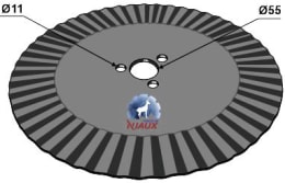 Produktbild: NIAUX 200 Sechscheibe 510 x 5 mm, LK 80 mm, gerade, gewellt, glatt, für Kverneland