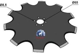 Produktbild: NIAUX 200 Sechscheibe 610 x 7 mm, LK 86 mm, gerade, gezahnt, für Rabe