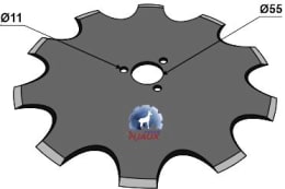 Produktbild: NIAUX 200 Sechscheibe 460 x 5 mm, LK 80 mm, gerade, gezahnt, für Kverneland