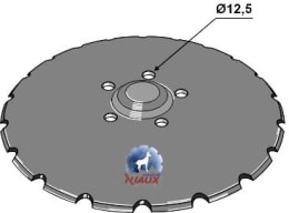 Produktbild: NIAUX 200 Säscheibe 410 x 5 mm, LK 104 mm, gerade, gezahnt, für Sämaschine Väderstad Rapid 300, 400, 600, 800