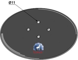 Produktbild: NIAUX 200 Sechscheibe 460 x 5 mm, LK 100 mm, gerade, glatt, für Kverneland