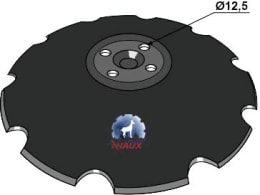 Produktbild: NIAUX 200 Eggenscheibe 470 x 5 mm, LK 98 mm, gewölbt, gezahnt, für Scheibenegge Väderstad
