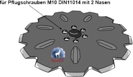 Produktbild: NIAUX 200 Sechscheibe 500 x 5 mm, LK 110 mm, gerade, gezahnt, für Vogel & Noot