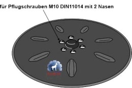 Produktbild: NIAUX 200 Sechscheibe 500 x 5 mm, LK 110 mm, gerade, glatt, für Vogel & Noot
