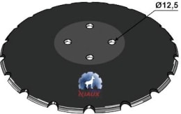 Produktbild: NIAUX 200 Eggenscheibe 450 x 5 mm, LK 98 mm, gewölbt, gezahnt, flacher Ansatz, für Rabe, Vogel & Noot