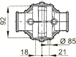 Technische Zeichnung: Agrotop Druckleitungsfilter 328-2 Filterkapazität 200 – 280 l/min, max. 15 bar