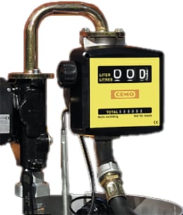 Produktbild: Cemo Durchflusszähler K33 mechanisch, 3-stellig, für Diesel, für Tankanlage DT-Mobil/liegend, Handpumpe