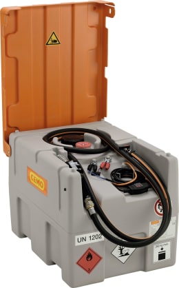 Produktbild: Cemo mobile Diesel-Tankanlage DT-Mobil Easy 200 l mit Pumpe und Zapfpistole, orange-grau