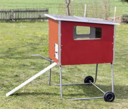 Produktbild: KERBL Hühnerstall MobileCoop Holz mit erhöhtem Aufbau und Rollen, 113 x 92 x 138 cm