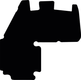 Produktbild: Fußmatte Velours schwarz, für Hidromek Radlader HMK 635 WL, ab Bj. 23, HMK 640 WL, ab Bj. 21