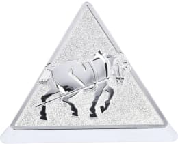 Produktbild: Fendt Markenemblem Logo Fendt Dieselross silber 90,5 x 79,2 mm, für Motorhaube Traktor