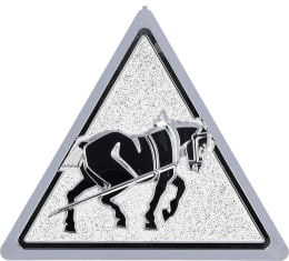 Produktbild: Fendt Markenemblem Logo Fendt Dieselross silber 90,5 x 79,2 mm, für Motorhaube Traktor
