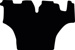 Produktbild: Fußmatte Velours schwarz, für New Holland Traktor T4F, ab Bj. 23