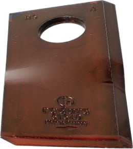 Produktbild: radura® Kreiselmäherklinge 100 x 49 x 4 mm, links/rechts, gedreht, für Mähwerk Pöttinger