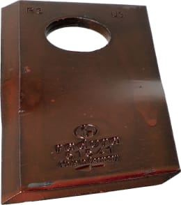 Produktbild: radura® Kreiselmäherklinge 100 x 49 x 4 mm, rechts, gedreht, für Mähwerk Pöttinger, 51541.01