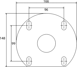 Technische Zeichnung: Growi® Wechselflansch 2 AG, Ø 160 mm, für Wassertanks von 400 bis 3.000 l