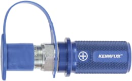 Produktbild: Kennfixx® Hydraulik-Handgriff blau +, BG 03, Stecker M 22 x 1,5 IG, Schlauch 1/2 IG