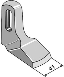Technische Zeichnung: Industriehof® Hammerschlegel 41 mm, Bohrung 32 x 16 mm, für Mulcher Bomford, Doppstadt, Epoke