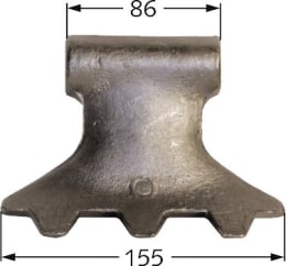 Produktbild: Industriehof® Hammerschlegel 155 x 86 mm, Ø 20,5 mm, für Mulcher Fehrenbach, Kuhn, Nobili, Willibald