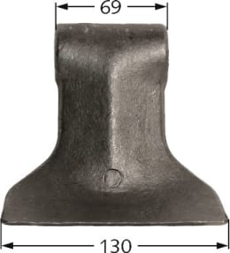 Produktbild: Industriehof® Hammerschlegel 130 x 69 mm, Ø 20,5 mm, für Mulcher Mulcher: Sauerburger