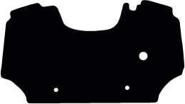Produktbild: Fußmatte Velours schwarz, für Same Traktor Dorado 65, 70, elektronisches Gaspedal, ab Bj. 09