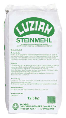 Produktbild: Oscorna® Luzian Steinmehl zur Bodenverbesserung 12,5 kg Sack