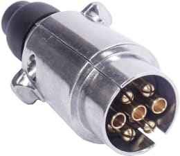 Produktbild: Herth + Buss Stecker 6 – 12 V, 7-polig, Flachsteckanschluss, Aluminium
