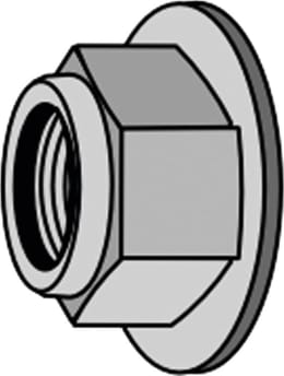 Produktbild: Industriehof® Bundmutter M 12 x 1,75 - 8.8, Höhe 16 mm, selbstsichernd, Polystop