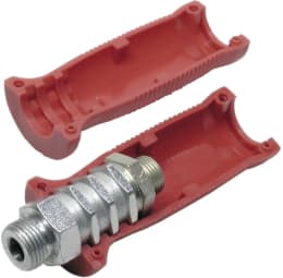 Produktbild: Hydraulik-Handgriff zur Markierung, rot, mit Metallverschraubung