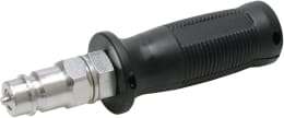 Produktbild: Hydraulik-Handgriff schwarz mit Metallanschluss und Griffrillen