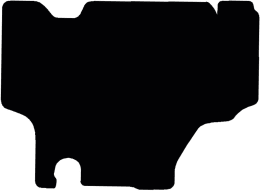 Produktbild: Fußmatte Velours schwarz, für Deutz-Fahr Traktor DX, mit StarCab Kabine, Bj. 89 – 96
