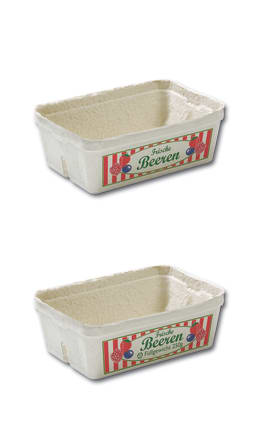 Produktbild: Berigard® Beerenschalen Holzschliff rechteckig Modell 560