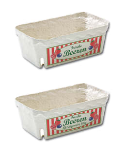 Produktbild: Berigard® Beerenschalen Holzschliff rechteckig hoch Modell Omni