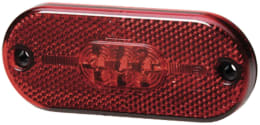 Produktbild: Hella® LED-Positionsleuchte oval, rot, 108 x 44 x 10,5 mm, 12 – 24 V DC, E4 14801