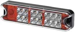 Produktbild: Hella® LED-Schlussleuchte links/rechts 10 – 30 V DC, 191 x 49,4 x 28 mm, Schluss-, Brems-, Blinklicht