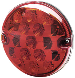 Produktbild: Hella® LED-Nebelschlussleuchte rund, rot, Ø außen 94,5 mm, 10 – 30 V DC, E9 1158